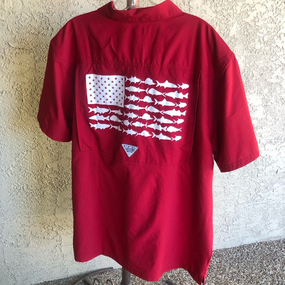 Columbia PFG Oklahoma Sooners Fishing Shirt Size L - Picture 7 of 7